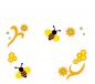 Mobile Preview: Gesichts Sticker Honig Biene