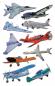Mobile Preview: 3D Effekt Sticker Flugzeuge