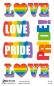 Mobile Preview: Love-Gay-Pride-Stickern mehrfarbig 5 Aufkleber