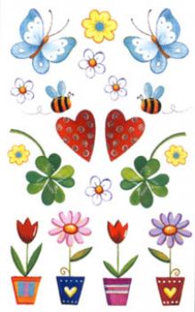 Schmetterling & Blumen Sticker