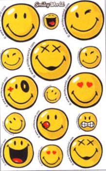 Smiley Papier Sticker Spaß