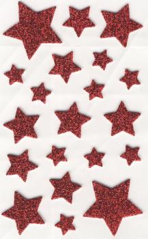 Edel Sticker Sterne rot