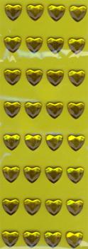 Crystal Sticker Herz klein gold