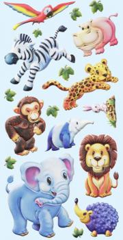 Schaum-Sticker Zootiere Afrika
