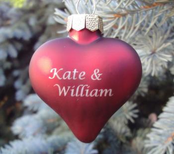 Weihnachts Herz Kate, Namen graviert