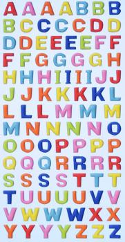 SOFTY - Sticker bunte Großbuchstaben 9 mm