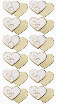 hearts gold stamping