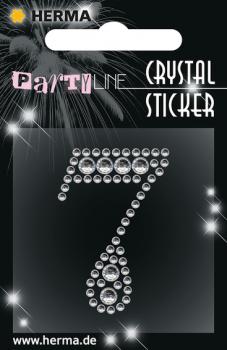 Party Line Crystal Sticker Zahl 7