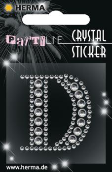 Party Line Crystal Sticker Buchstabe D