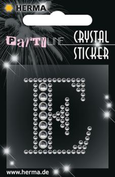 Party Line Crystal Sticker Buchstabe E