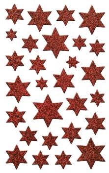 Edel Sticker Sterne rot