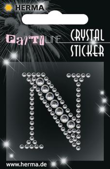 Party Line Crystal Sticker Buchstabe N