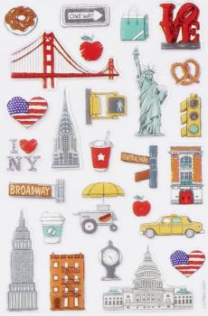Glossy-Sticker USA Urlaub