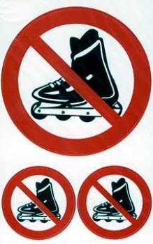 Hinweisetiketten Inline-Skaten Verboten