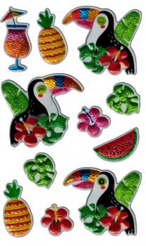 Puffy Sticker Karibik Vogel