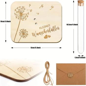 Preview: Holzgeldgeschenkverpackung mit Umschlag Preview: Holzgeldgeschenkverpackung mit Umschlag- Einzigartiger Geldhalter aus Holz mit Herz