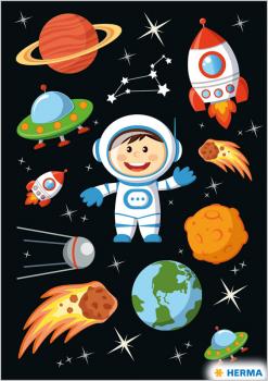 Der kleine Astronaut Papier Sticker 33 Aufkleber