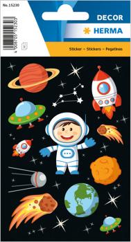 Der kleine Astronaut Papier Sticker 33 Aufkleber
