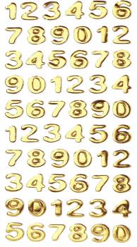 SOFTY - Sticker Zahlen gold
