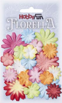 FLORELLA Blüten aus Maulbeer-Papier MIX I  2 - 4 cm