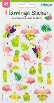 Glossy-Sticker Flamingo