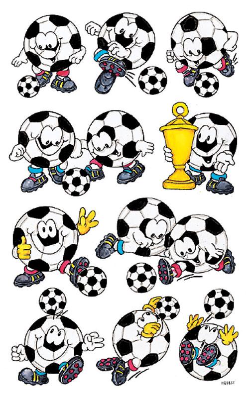 Fußbälle Papier Sticker zur WM