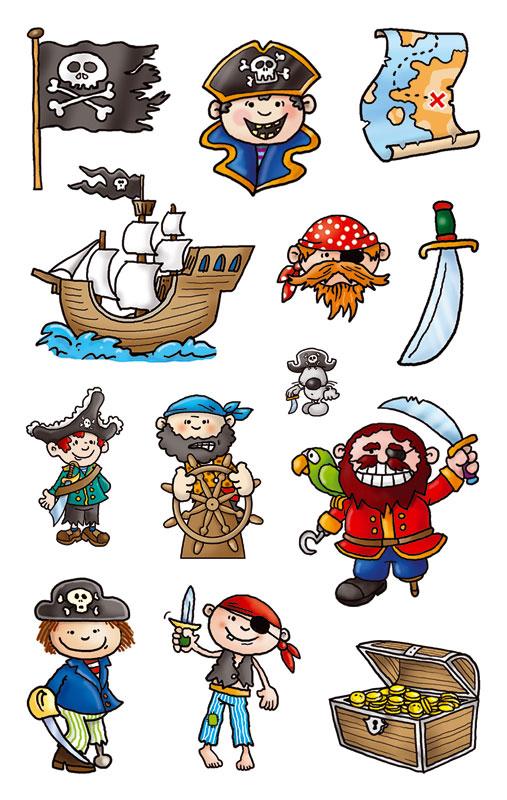 Papier Sticker Piraten