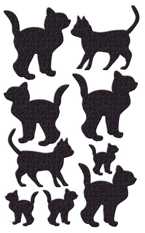 Edel Sticker Katze schwarz