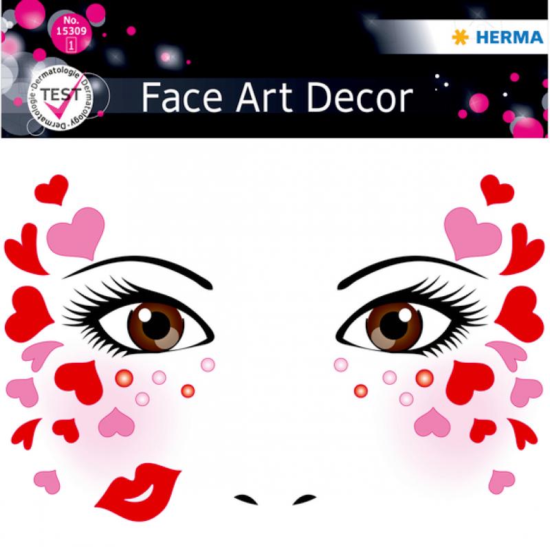 Love Stickers Face Art Decor