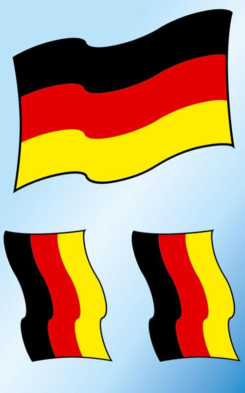 Bügelsticker Deutschland Fahne