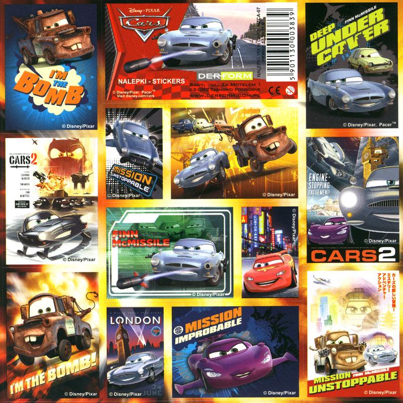 Cars II Paper Sticker