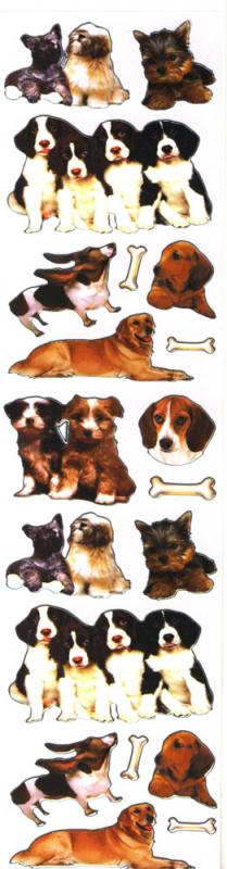 Metallic Sticker Hundewelpen