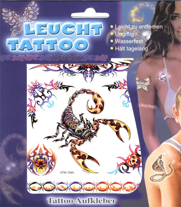Leucht Tattoo Skorpion