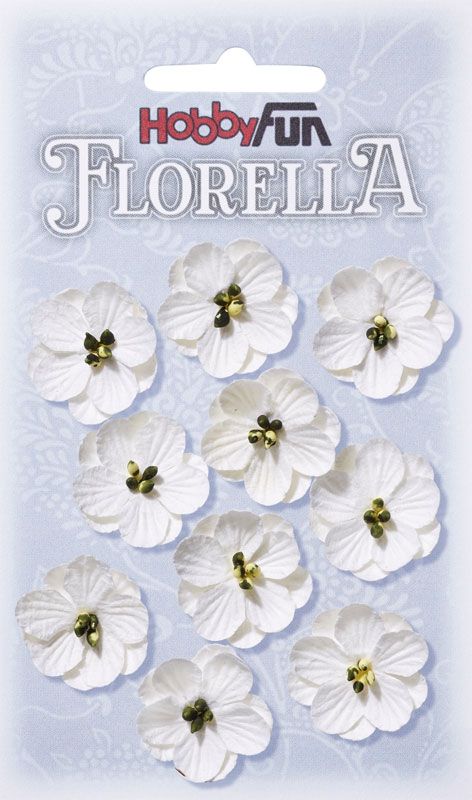 FLORELLA Blüten weiß - 2,5 cm