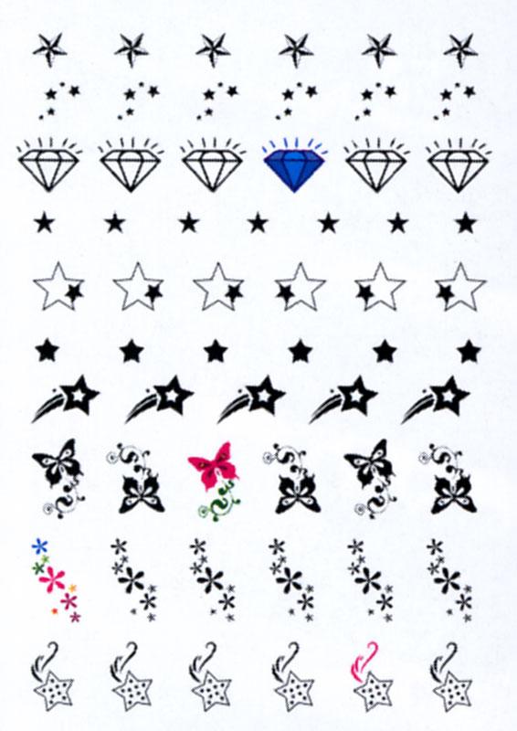 Fingernail Tattoo Stars
