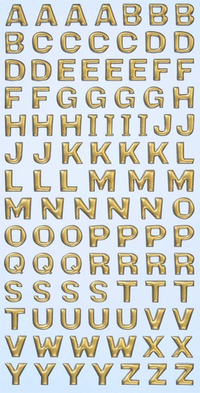 SOFTY - Sticker gold Buchstaben 9 mm