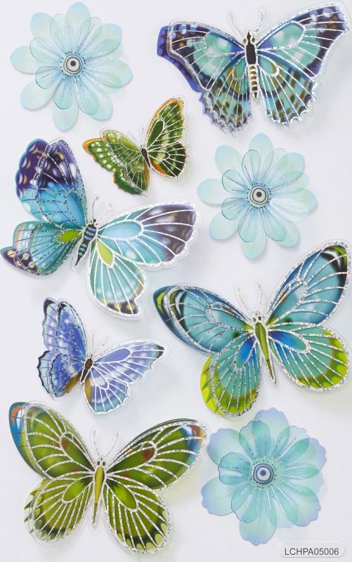 3D Schmetterling Sticker V klar