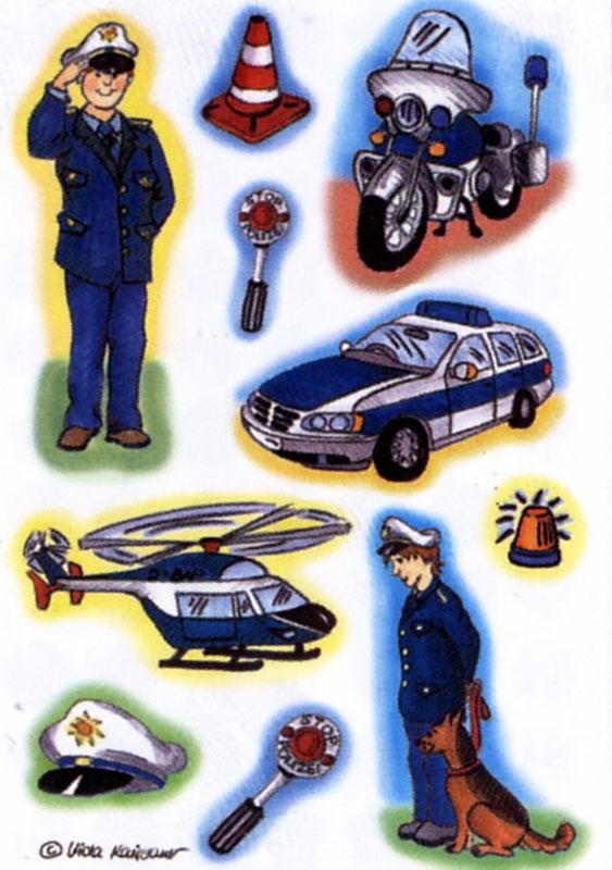 Polizei Papier Sticker