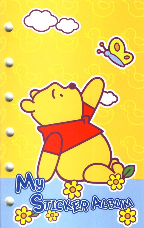 Winnie Pooh Sticker blau + Stickeralbum A6