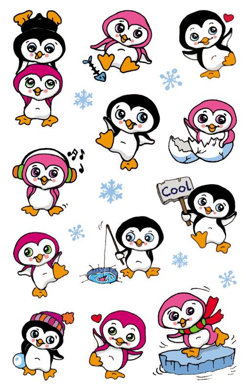 Metallic Sticker Pinguin