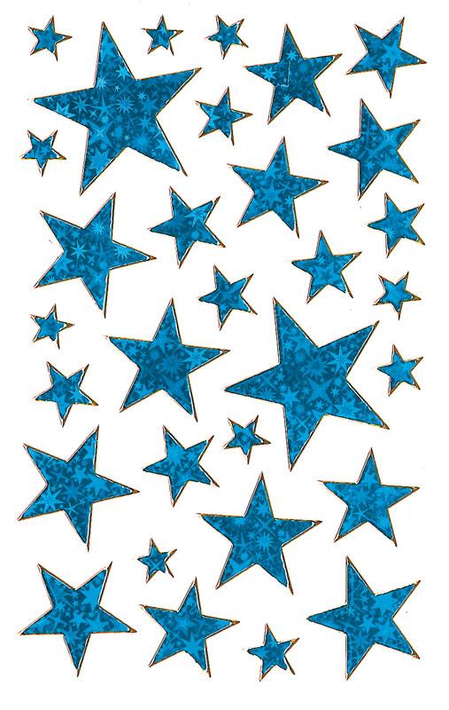 Festliche Sterne Effektfolie blau