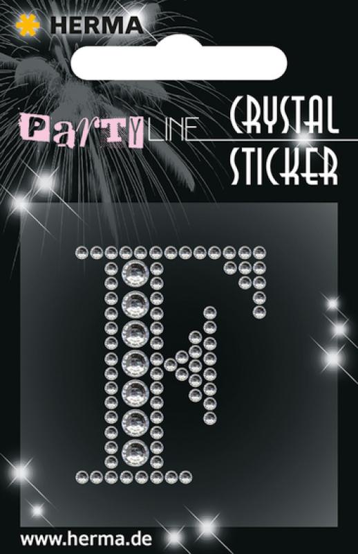 Party Line Crystal Sticker Buchstabe F