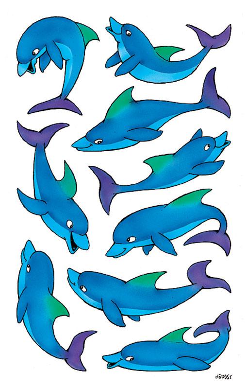 Tier Sticker Glimmer Delfine
