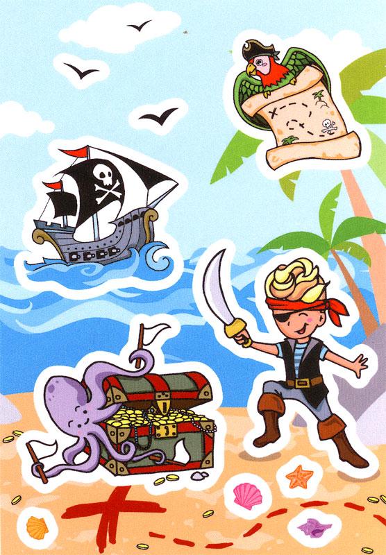 Piraten Papier Sticker