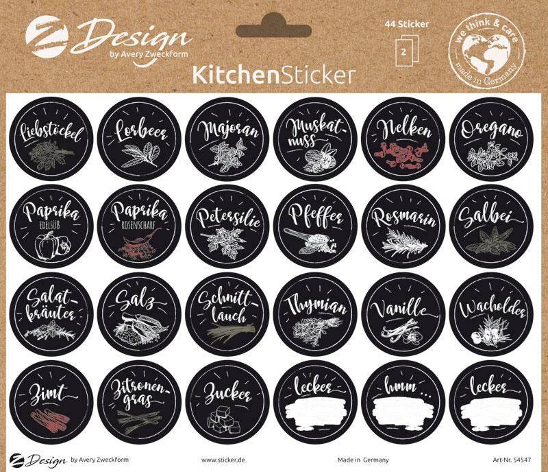 Trend Sticker A5 Kitchen Gewürze 48 Aufkleber