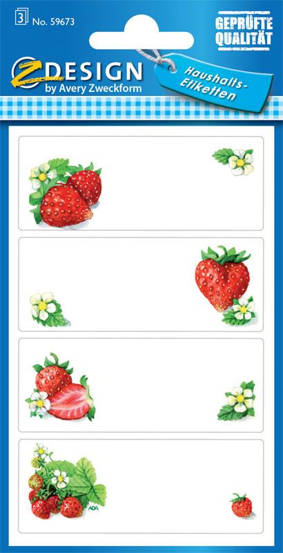 Haushaltsetikett Erdbeeren