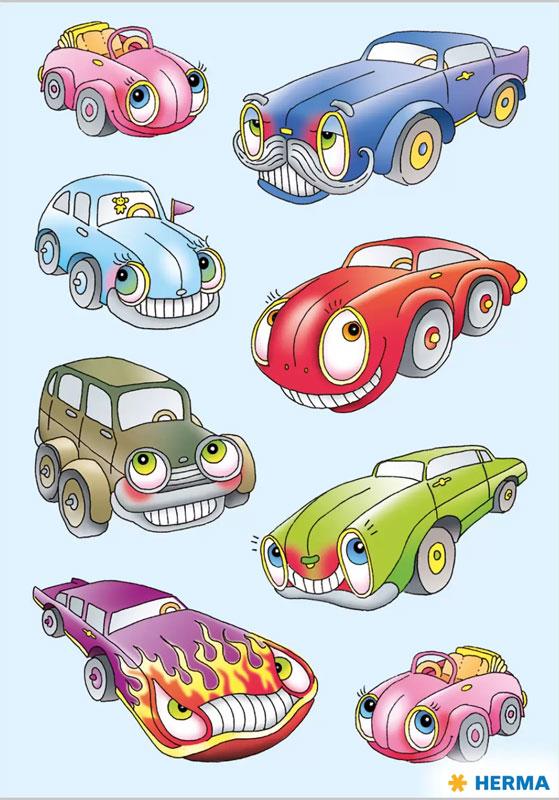 Sticker lustige Autos