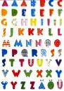 Crystal Sticker bunte Buchstaben