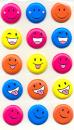 Schaum-Sticker Smiley bunt