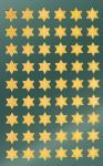Glanzfolie Sticker 108 Sterne gold
